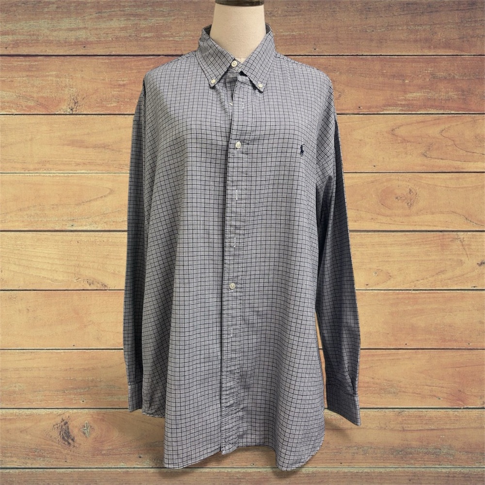 **** LIKE NEW**** Ralph Lauren Black and White Plaid Casual Shirt